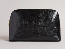 TED BAKER ❤️ Black Croc Debossed Washbag CROCANA : 9.5 x 17.5 x 27cm ❤️ BNWT £40