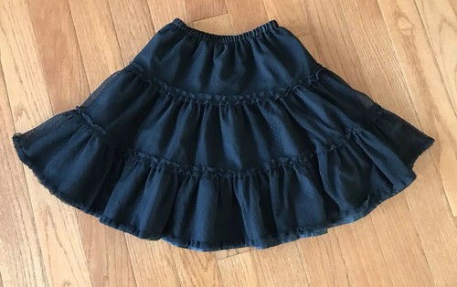 Hanna Andersson Black Swiss Dot Tulle Tutu Skirt Size 130 Twirl