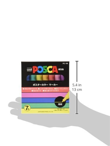 Uni Posca Paint Marker Pen Extra Fine Point Set of 7 Natural Color PC-1M 7C