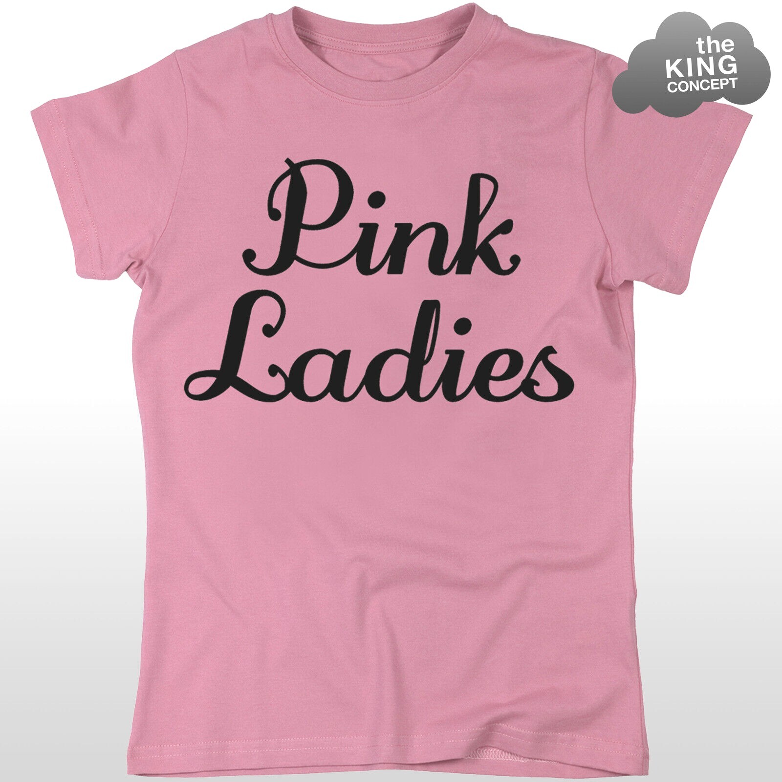 Rosa Mujer Camiseta Grease Película Fiesta Despedida de Soltera T Birds Disfraz