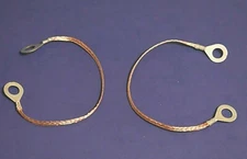 2 Universal Multi-Use 8" Braided Copper Bonding Strap Grounding Cable 10 Gauge