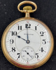 Vtg 1922 992 Hamilton Model 2 Gold Filled Pocket Watch