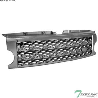 Topline For 2005-2009 LR3 Discovery 3 Honeycomb Mesh Front Bumper Grille - Gray