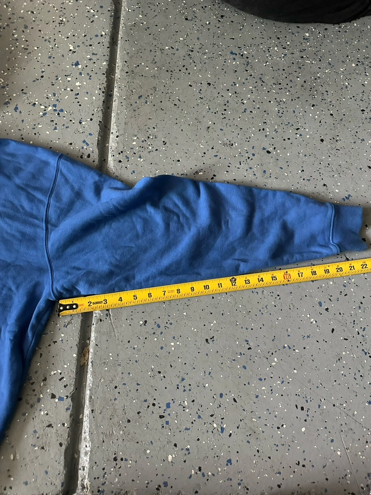 Felpa con cappuccio Off White blu logo sfocato grande nuvola