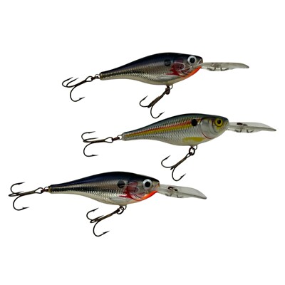 IRELAND   RAPALA SHAD RAP RATTLING SUSPENDING SRRS-7 Fishing Lure Lot x3 FISHERS
