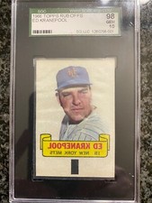 1966 Topps Rub-Offs Ed Kranepool SGC 98 Gem Mint 10 Mets!