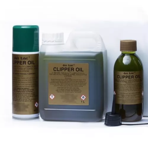 CLIPPER OIL GOLD LABEL 2 SIZES EQUESTRIAN LUBRICATION CLIPPING *FREE POSTAGE*