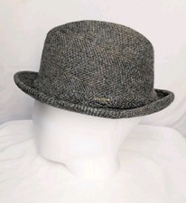 Vintage Mens Stetson Tweed Wool Fedora Hat Size 7 1/4