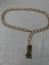 Vintage 1960s Bikini Belt by NAPIER: Napier Gold Tone Bikini Belt Chain Link