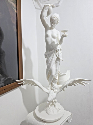 Große Hebe Göttin der Jugend Statue Griechische Mythologie Adler des Zeus Skulptur (BAUSATZ)