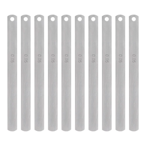 10pcs Mn Steel Feeler Gauge 0.05mm Thickness Metric Filler Thickness Gage