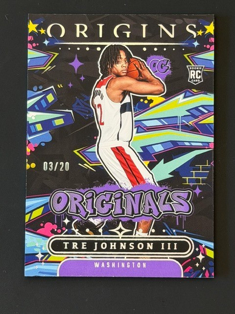 2025-26 Panini Origins Basketball Tre Johnson Originals RC 03/20 No. 6