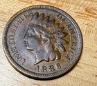 1886 Indian Head Cent Penny, Type 1, *Key Date* Choice AU++