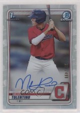 2020 Bowman Draft Chrome Picks Refractor /499 Milan Tolentino #CDA-MT Auto 16s2