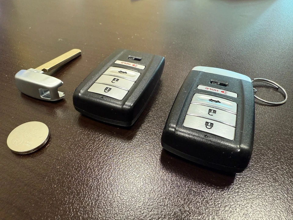 正品原始设备制造商讴歌智能入门钥匙链套装带未切割钥匙刀片和新电池 — 第 3/4 张图片