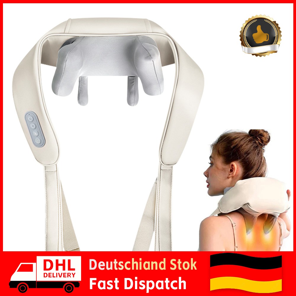 Trapezmuskel Nackenmassagegerät 6D Massage Wärme Therapie Nackenmassagegerät