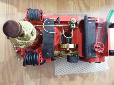 Used Wilesco D305 Toy Steam Fire Truck with Original Box