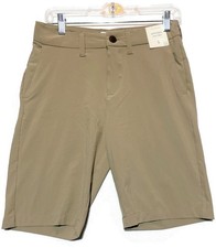 Abercrombie Kids Boys Khaki Chino Shorts Size 13/14 Reg Knee Length NWT Preppy