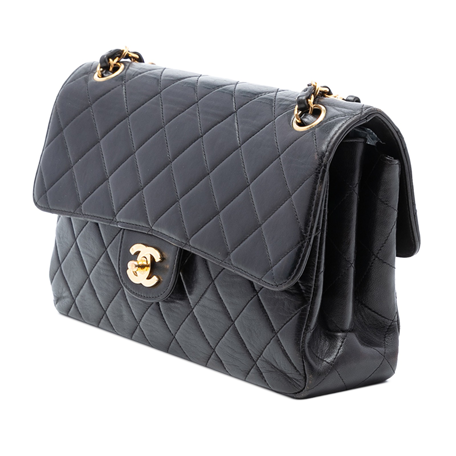 Authenticated Chanel Medium Quilted Lambskin Doub… - image 2