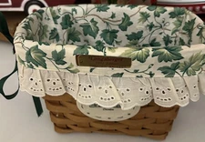 SIGNED Longaberger Dresden Tour Basket II 1994 Edition collectible woven basket