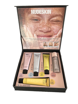 NUDESTIX NUDESKIN 5Pc Skincare Regimen To Cleanse, Tone & Moisturize NEW FULL SZ