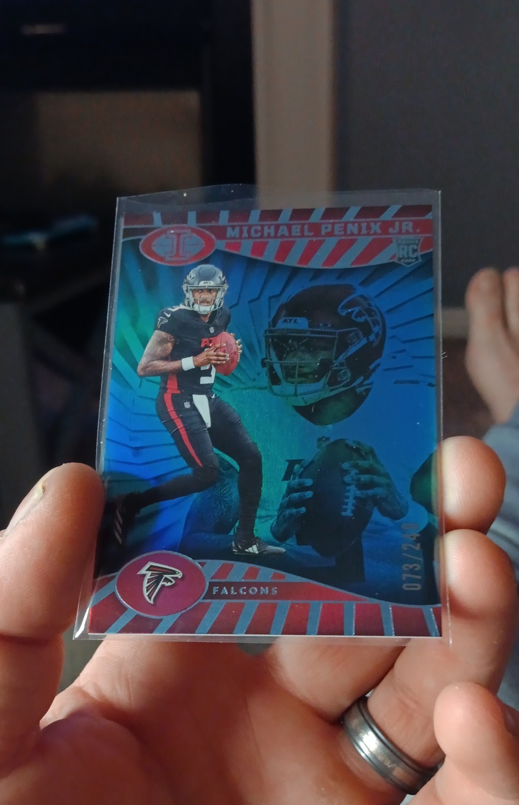2024 Panini Illusions  Michael Penix Jr. #4 Trophy Collection Light Blue /249 RC