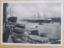 HAMBURG AMERICAN B&W photo of the Kaiser Wilhelm-Hafen wharf