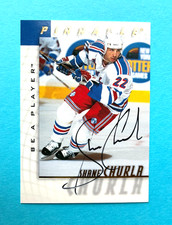 Shane Churla 1997-98 Pinnacle Be A Player Auto #182 N.Y. Rangers