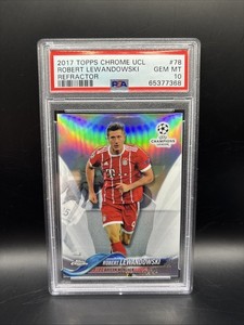 2017-18 Topps Chrome UCL - Robert Lewandowski #78 Refractor - PSA 10