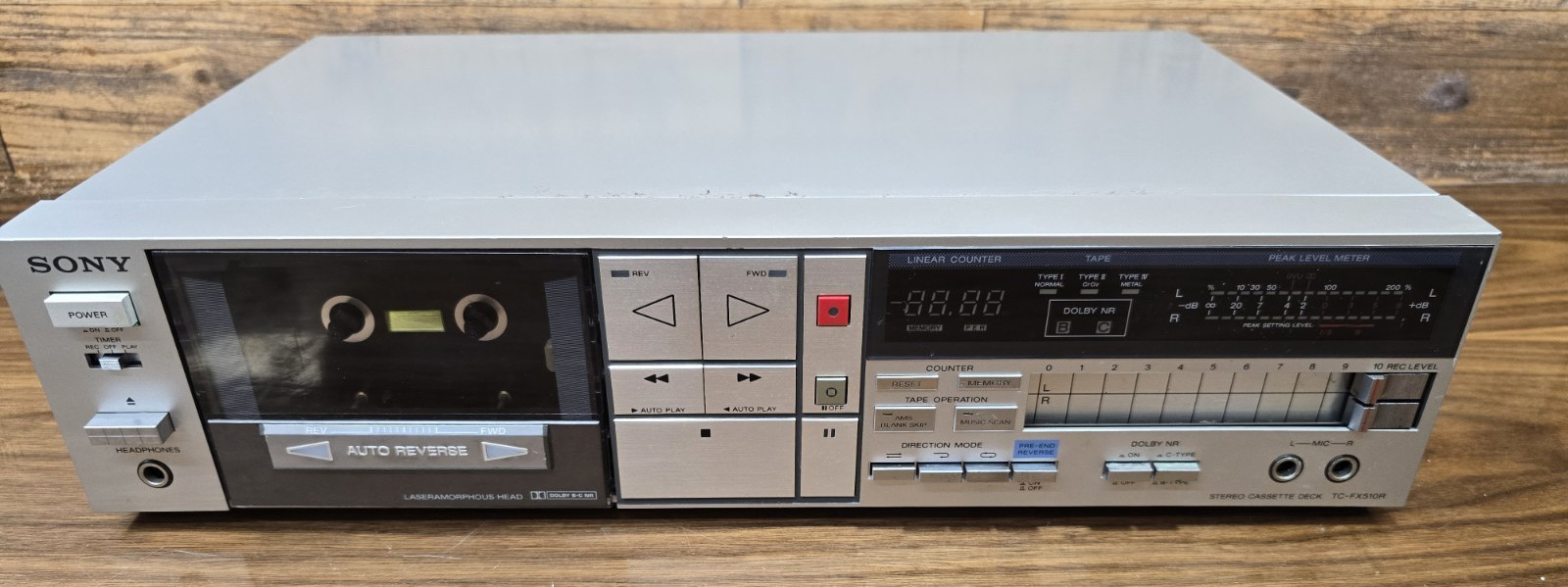 SONY TC-FX510R Cassette Tape Deck - Auto Reverse, Dolby B & 