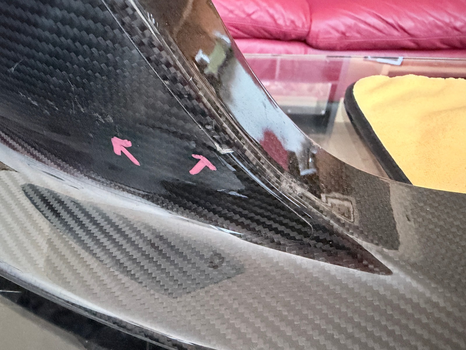 Aston Martin Vantage Front Bumper Carbon Fiber Spoiler AD23-17626-AB *Note