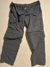 Nordic Track Men's Convertible Hiking Pants Shorts Size 38x32 Gray