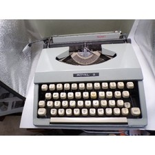 Vintage Royal Signet Portable Manual Typewriter Grey with Hard Case Japan MCM thumbnail