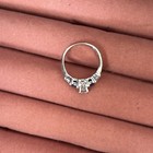 Diamond & Sapphire Engagement Ring Set 14k White Gold Size 5.25  — photo 6