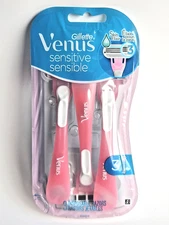Gillette Venus Sensitive Disposable Razors 3 Blade Lubrastrip 3 Pack