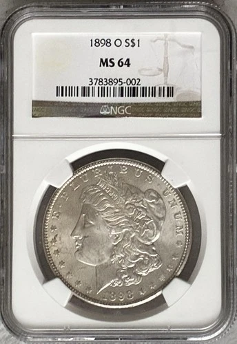 1898-O Morgan Dollar CERTIFIED NGC MS 64 Silver Dollar Stunning