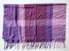 Color Block Oversize Scarf / Shawl in Tonal Purple