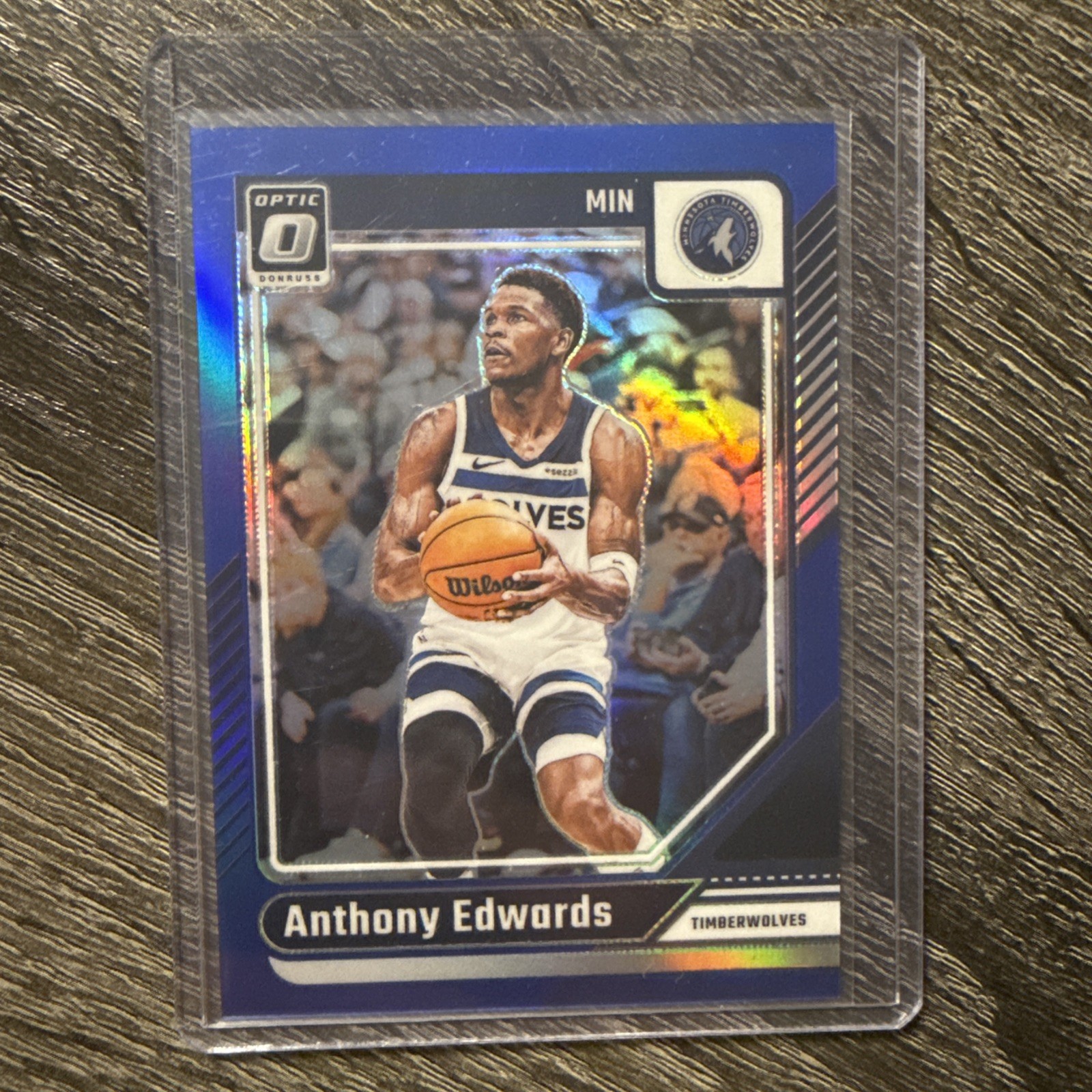 2024-25 Panini Donruss Optic Anthony Edwards Blue Prizm /49 #31 Timberwolves SP
