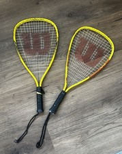 Lot of 2 Wilson Titanium Xpress Racquetball Racquets Yellow Teardrop Frame 22"