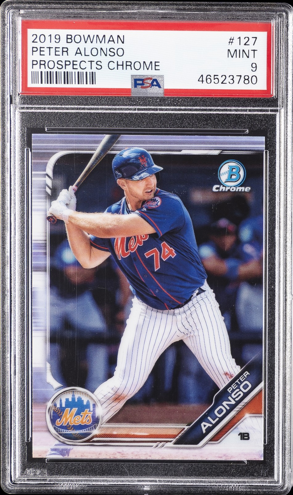 2019 BOWMAN PROSPECTS CHROME #127 PETER ALONSO PSA 9 view 1