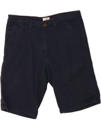 JACK & JONES Mens Chino Shorts Small W30 Navy Blue Cotton DI29