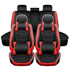 Leather Full Set Car Seat Cover 5 Seat 2 Front Rear Protectors Cushion For Kia Leather Full Set Car Seat Cover 5 Seat 2 Front Rear Protectors Cushion For Kia
