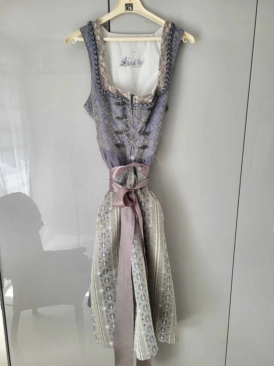 JIAALU Dirndl Damen Midi Lang – Modernes Trachtenkleid, 3-teilig, Elegant, Oktoberfest & Events