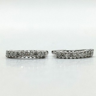 Jewelry Pierced Earring Natural Diamond 0.2ct White Gold 4530323