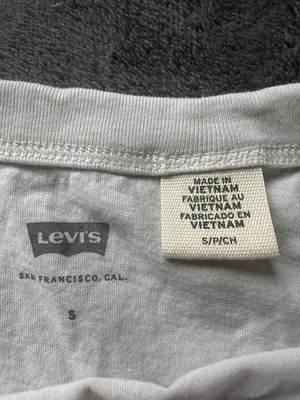 Love & Levi's Graphic 3/4 Length Baseball Tee White Black Size S