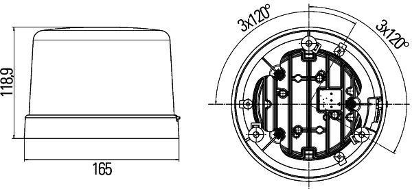 HELLA 2XD 012 972-101 STROBE-TYPE BEACON