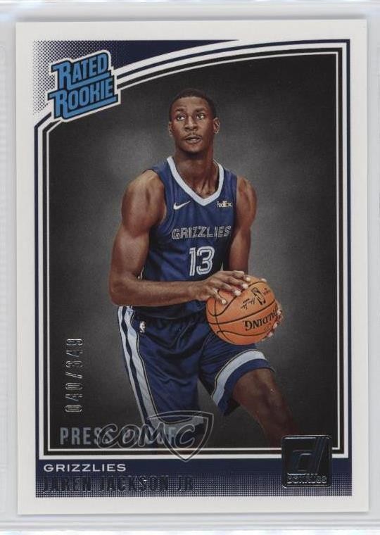 2018 Panini Donruss Rated Rookies Press Proof Silver 40/349 Jaren Jackson Jr v9t