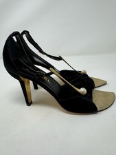 Vintage Chanel T-Strap Pearl Heels 39