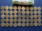 1950s-60s Roosevelt Dimes, Mixed Roll of 50 / Circulated 90% Silver