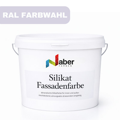 2,5 L Silikat Fassadenfarbe, Silikatfarbe, Sockelfarbe, RAL Farbwahl, MATT